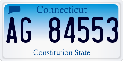 CT license plate AG84553