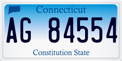 CT license plate AG84554
