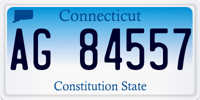 CT license plate AG84557