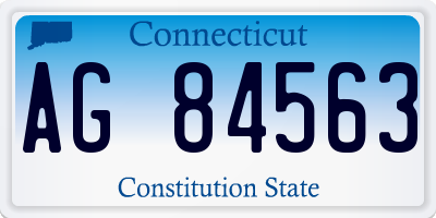 CT license plate AG84563