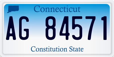 CT license plate AG84571