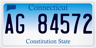 CT license plate AG84572