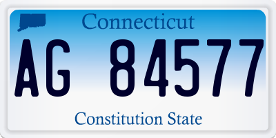 CT license plate AG84577