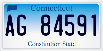CT license plate AG84591