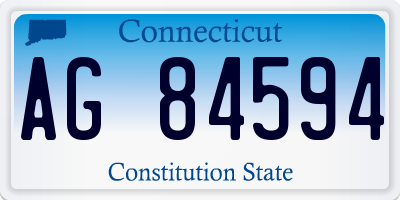 CT license plate AG84594