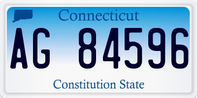 CT license plate AG84596