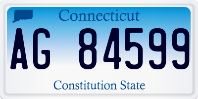 CT license plate AG84599