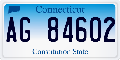 CT license plate AG84602