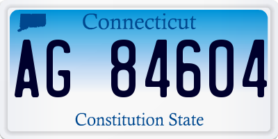 CT license plate AG84604