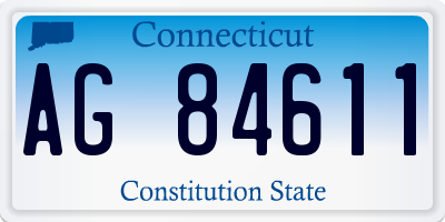 CT license plate AG84611