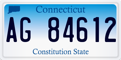 CT license plate AG84612