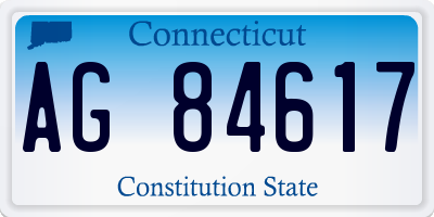 CT license plate AG84617