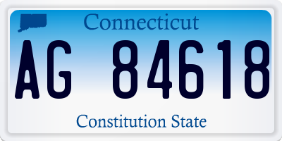 CT license plate AG84618