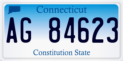 CT license plate AG84623