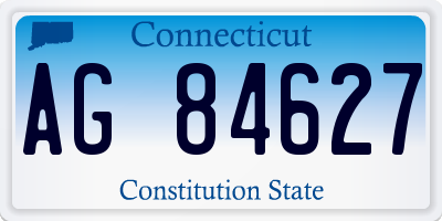 CT license plate AG84627