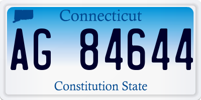 CT license plate AG84644