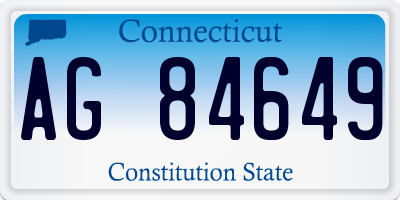 CT license plate AG84649