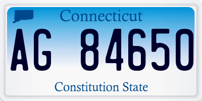 CT license plate AG84650