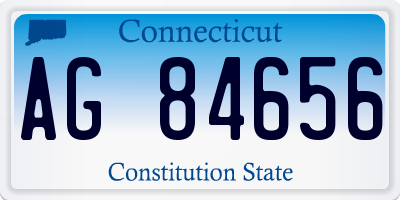 CT license plate AG84656