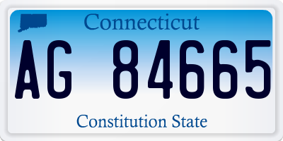 CT license plate AG84665