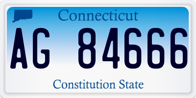CT license plate AG84666