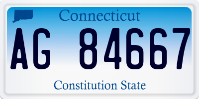 CT license plate AG84667