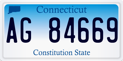 CT license plate AG84669