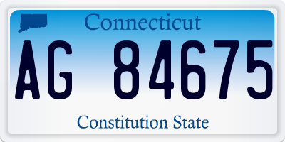 CT license plate AG84675