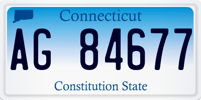 CT license plate AG84677