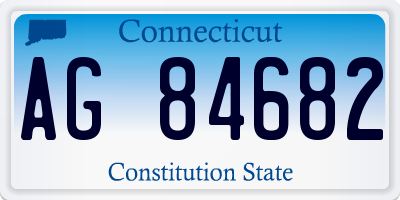 CT license plate AG84682