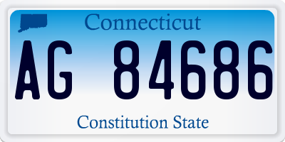 CT license plate AG84686
