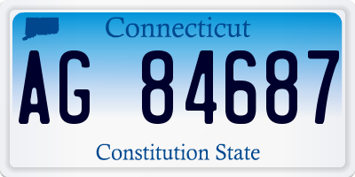 CT license plate AG84687