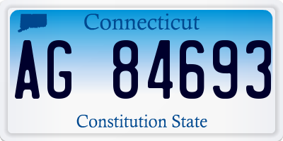 CT license plate AG84693