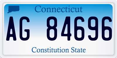 CT license plate AG84696