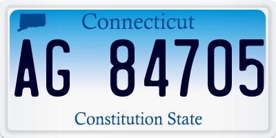 CT license plate AG84705