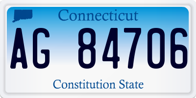 CT license plate AG84706