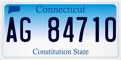 CT license plate AG84710
