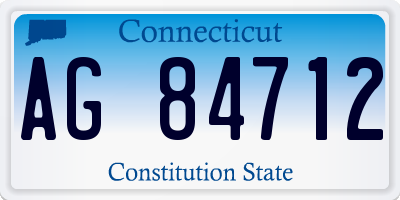 CT license plate AG84712