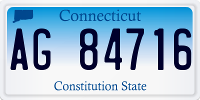 CT license plate AG84716