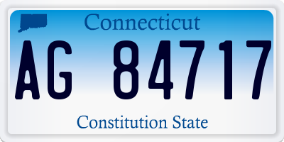 CT license plate AG84717