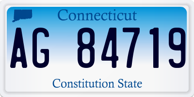 CT license plate AG84719