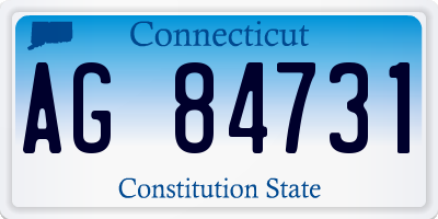 CT license plate AG84731
