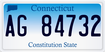CT license plate AG84732