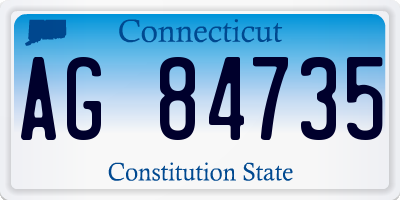 CT license plate AG84735