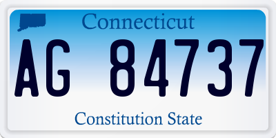 CT license plate AG84737
