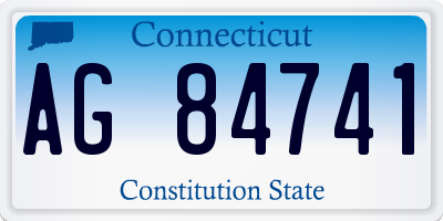 CT license plate AG84741