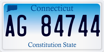 CT license plate AG84744