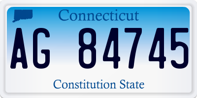 CT license plate AG84745