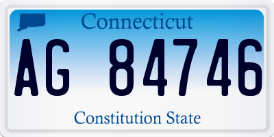 CT license plate AG84746