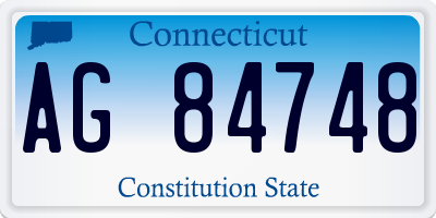 CT license plate AG84748
